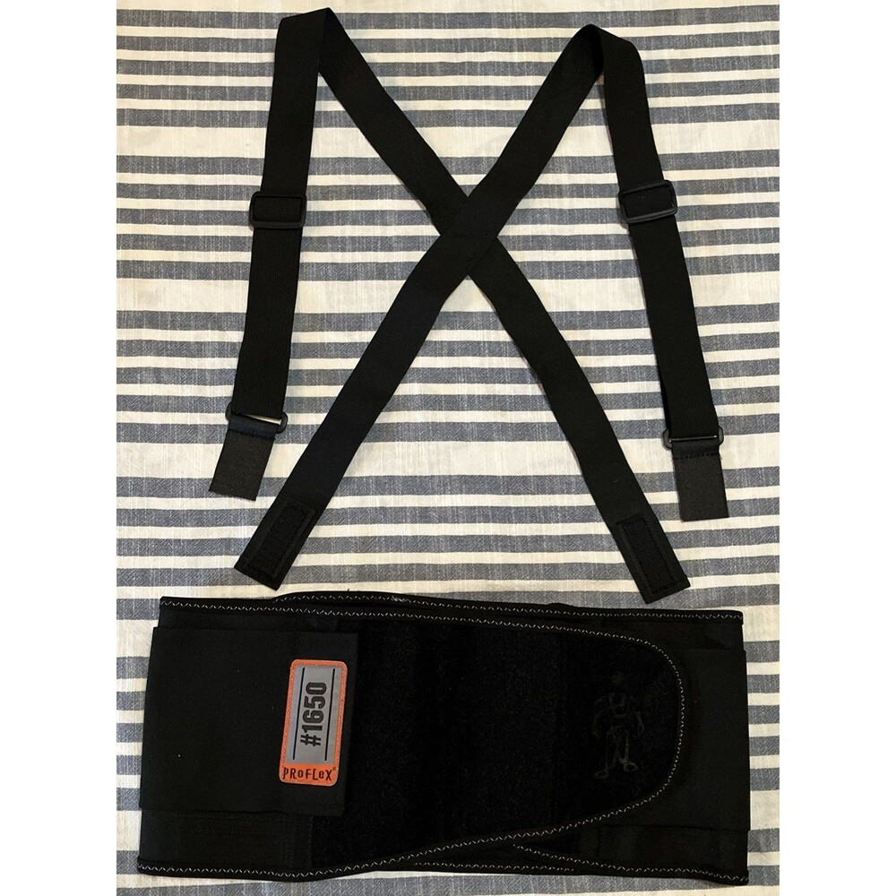 Ergodyne Proflex 1650 Back Support Belt + Straps Black XL Work Gear Safety
